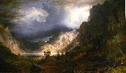 Albert Bierstadt A Storm in the Rocky Mountains Spain oil painting artist